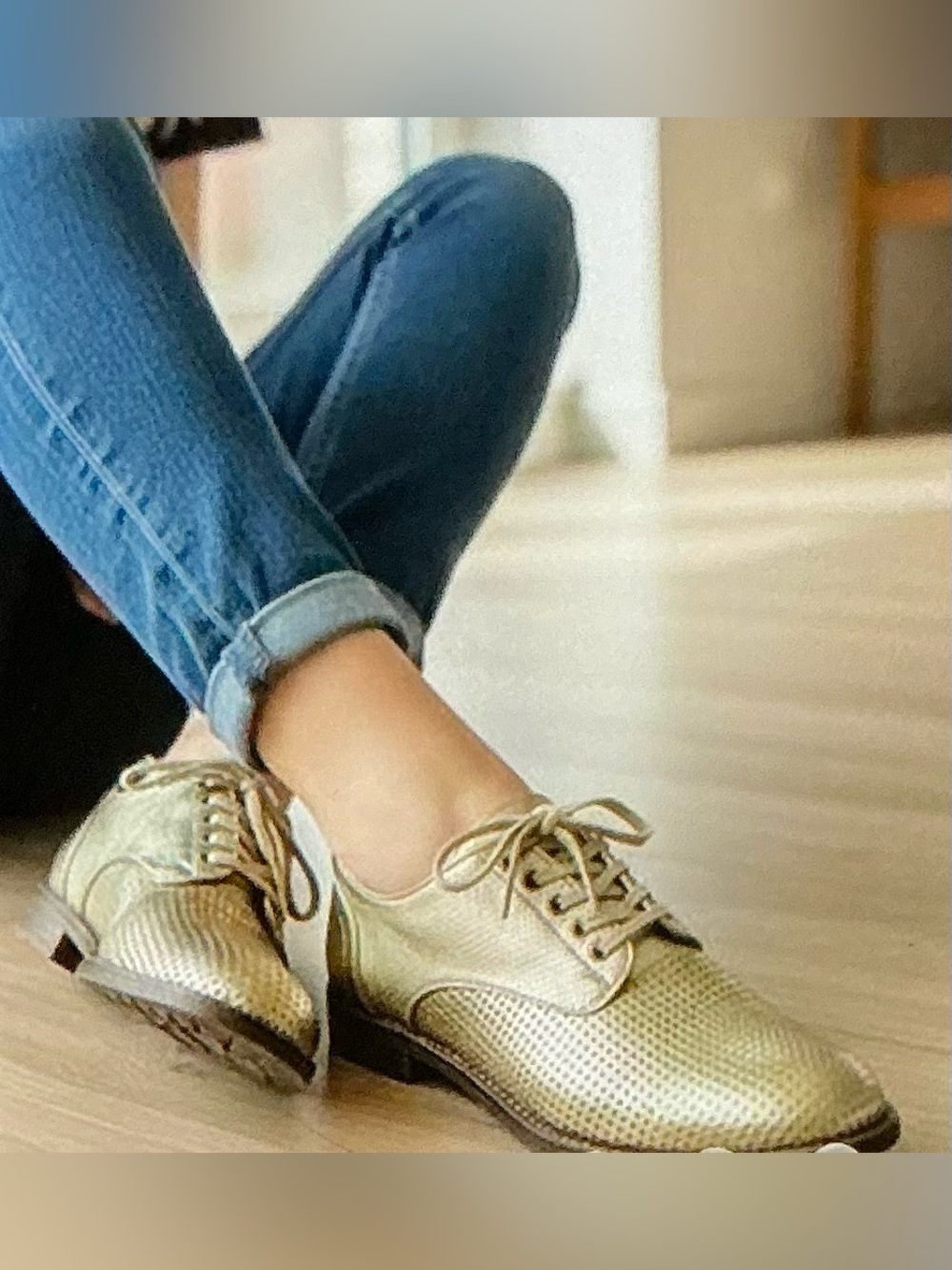 Brioso Fixby Leather Oxford Flats Sz 9